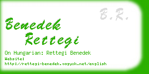 benedek rettegi business card